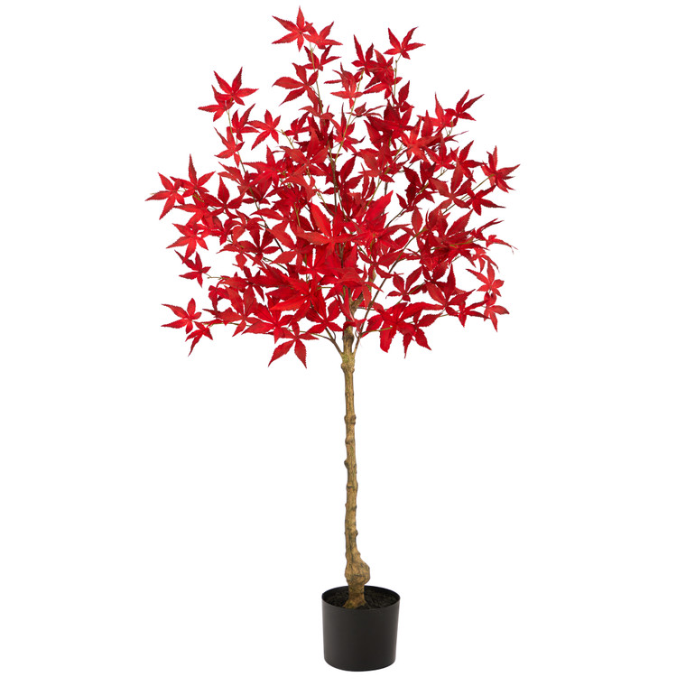 Nearly Natural 4' Autumn Maple Artificial Fall Tree T2768