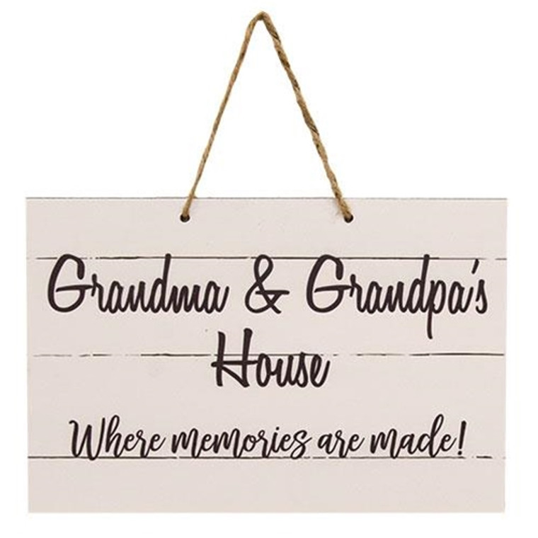 Grandma & Grandpa'S House Rope Sign 12" X 8" G19520 By CWI Gifts