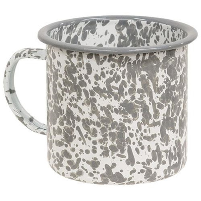 Gray Splatter Enamelware Mug G2009GS By CWI Gifts