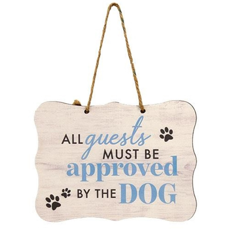 Approved By The Dog Ribbon Sign 8" X 6" G20122 By CWI Gifts