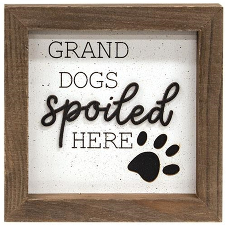 *Grand Dogs Spoiled Here Shadowbox Frame G35827 By CWI Gifts