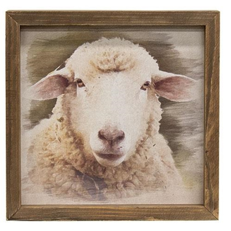 Serious Sheep Framed Print Wood Frame G35999 By CWI Gifts