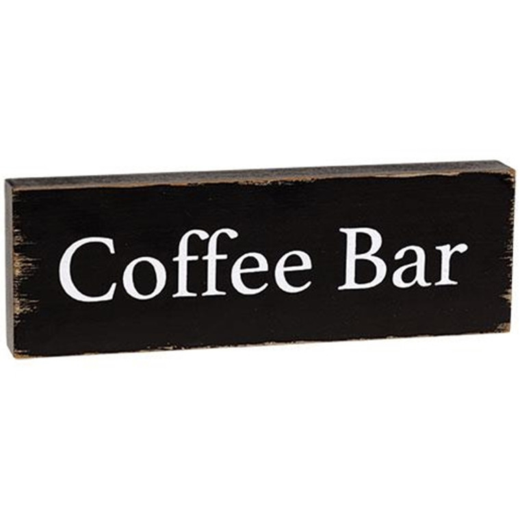 Coffee Bar Block Sign GCM21008DNS By CWI Gifts