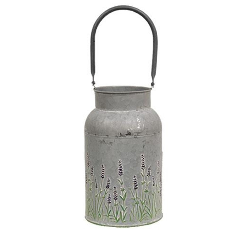 Lavender Embossed Milk Can GH21S5096 By CWI Gifts