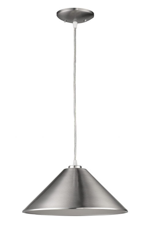Homeroots Industrial Silver Conical Hanging Light 398236