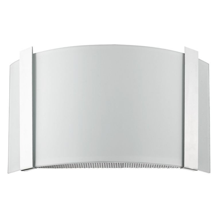 Homeroots Polished Chrome Wall Sconce With Frosted Glass Shade 398451