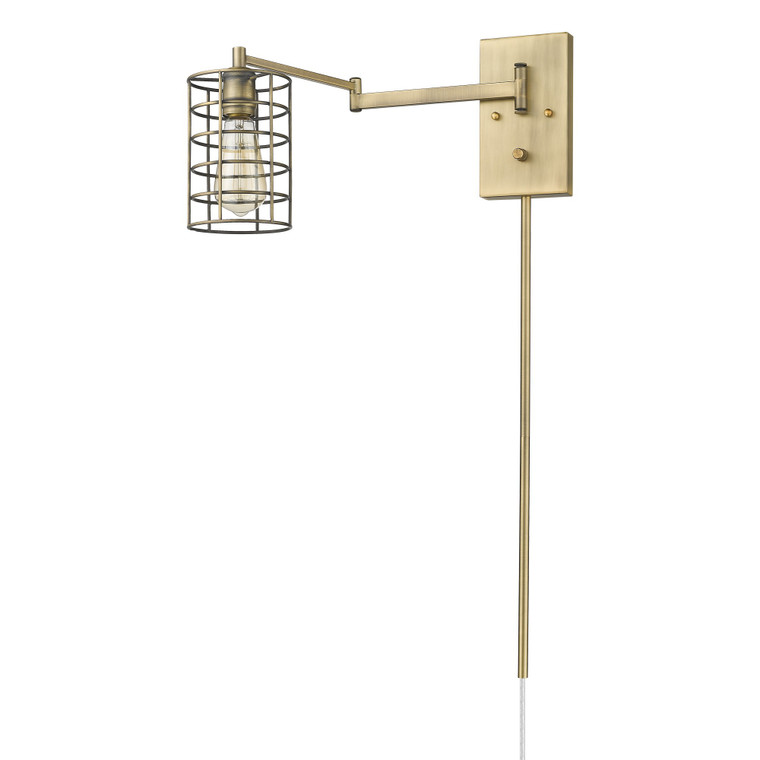 Homeroots Industrial Gold Metal Wall Sconce 398681