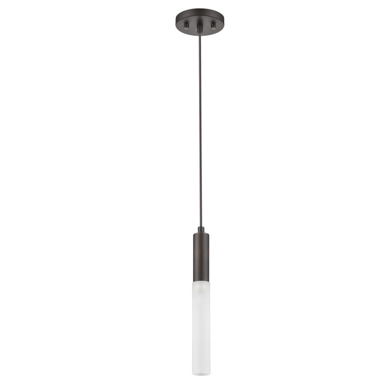 Homeroots Bronze Pendant Hanging Light With Frosted Glass Shade 399195