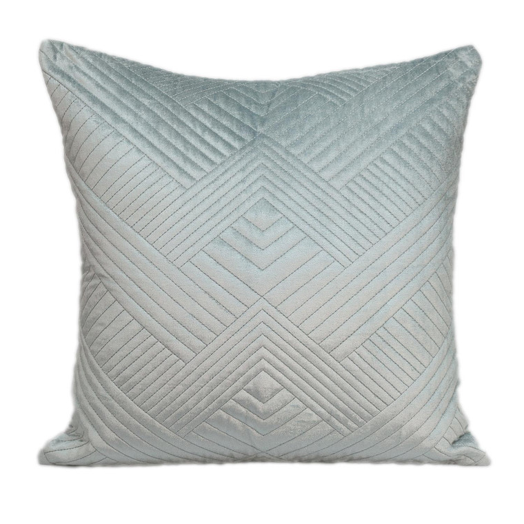 Homeroots Transitional Gray Quilted Throw Pillow 402894