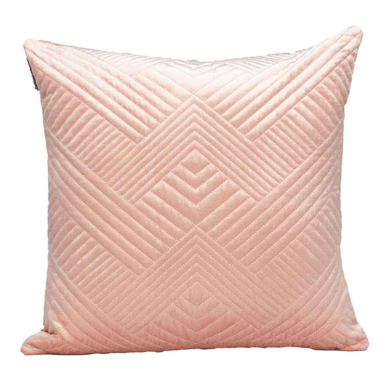 Homeroots Transitional Pink Quilted Throw Pillow 402895