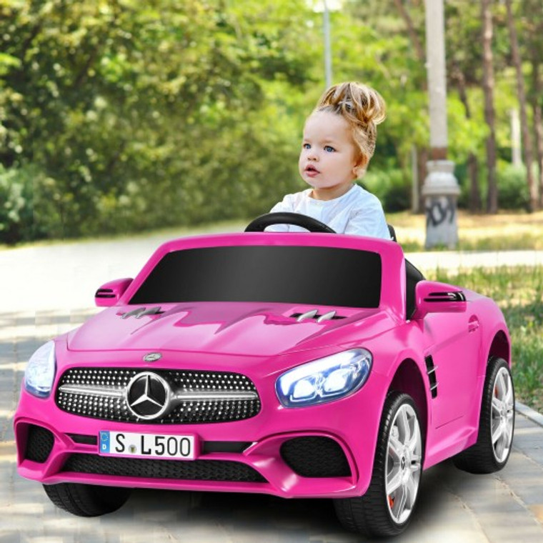 12V Mercedes-Benz Sl500 Licensed Kids Ride On Car With Remote Control-Pink TQ10036PI