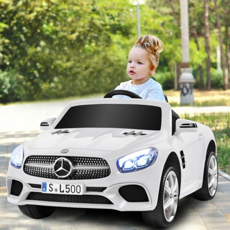 12V Mercedes-Benz Sl500 Licensed Kids Ride On Car With Remote Control-White TQ10036WH