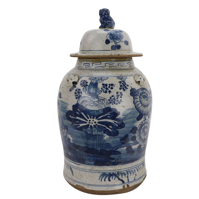 Vintage Temple Jar Four Season Plants - Large 1218H-L By Legend Of Asia