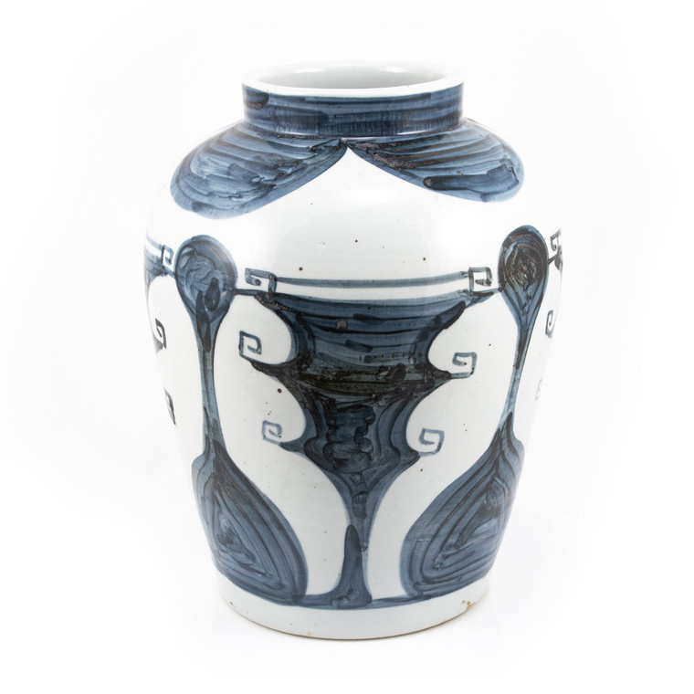 Blue And White Abstract Painting Jar 1702C By Legend Of Asia