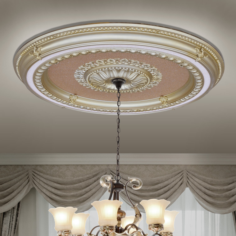 AFD Home 12020510 Rose Gold Round Chandelier Ceiling Medallion 47In