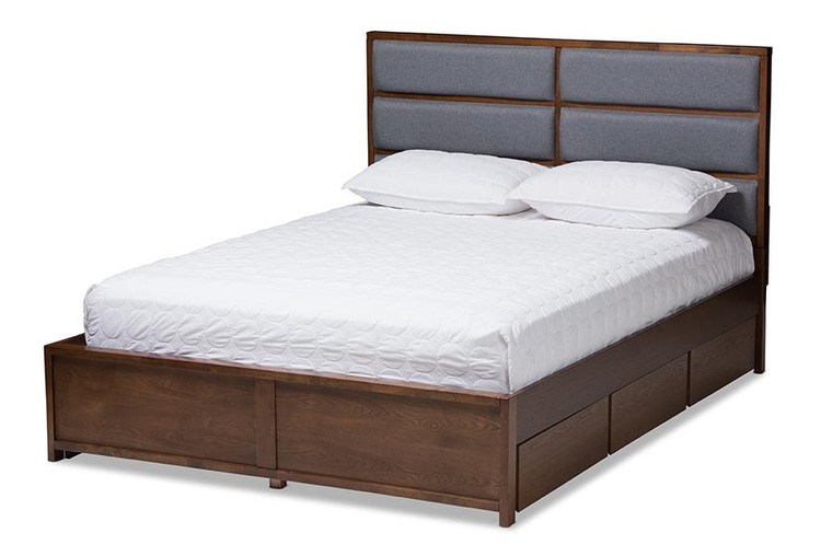 Baxton Studio Macey Modern And Contemporary Size Storage Platform Bed