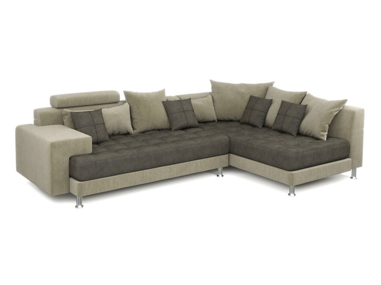 Homeroots Hercules Gray Microfiber Two Piece Left Arm Sectional Sofa 397439