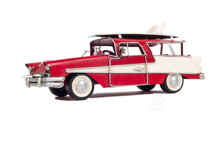 Homeroots C1957 Red Ford Country Squire Station Wagon Sculpture 401154