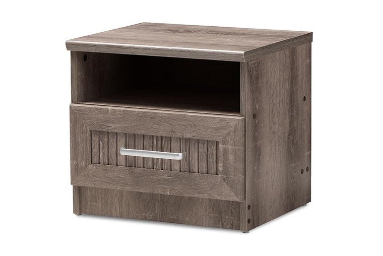 Baxton Studio Gallia Modern And Contemporary1-Drawer Nightstand MH5063-Oak-NS