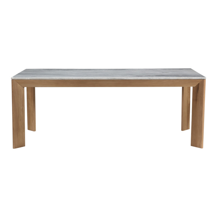 Moes Home Angle Marble Dining Table White Rectangular Large RP-1023-18