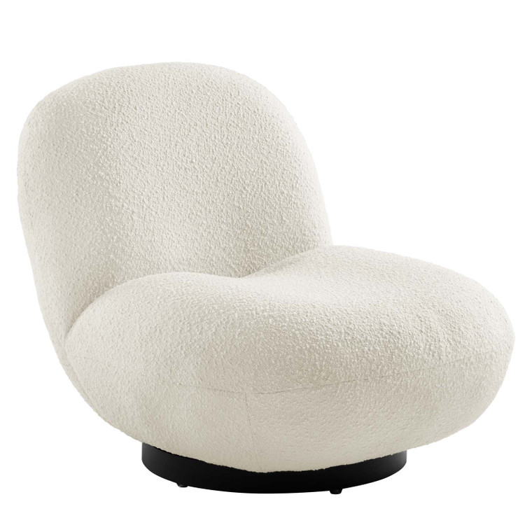 Kindred Upholstered Fabric Swivel Chair - Black Ivory EEI-5486-BLK-IVO By Modway Furniture
