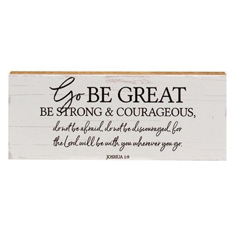 Go Be Great Shelf Sitter 10" X 4" G18596 By CWI Gifts