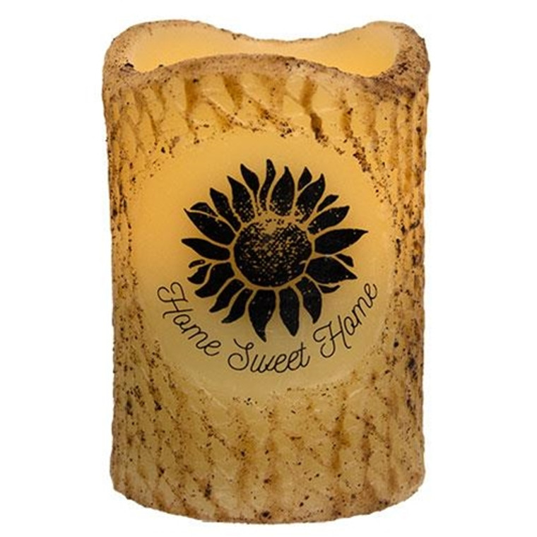 Home Sweet Home Sunflower Timer Pillar 3" X 4.5" G85008 By CWI Gifts
