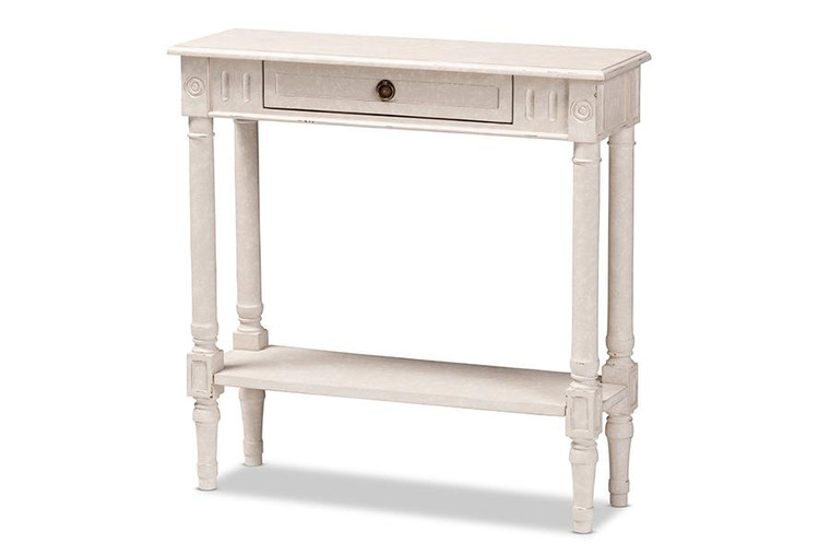 Baxton Studio Ariella Country Cottage Farmhouse Console Table RAM19-Whitewashed-ST