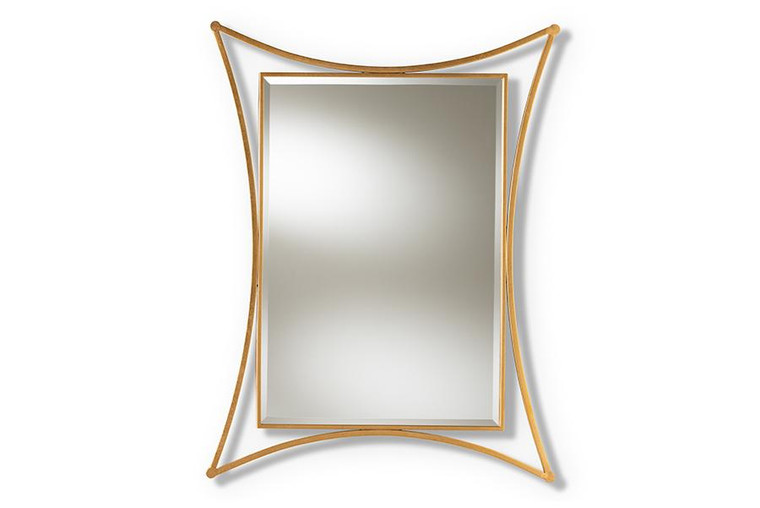 Baxton Studio Antique Gold Finished Rectangular Accent Wall Mirror RXW-6231