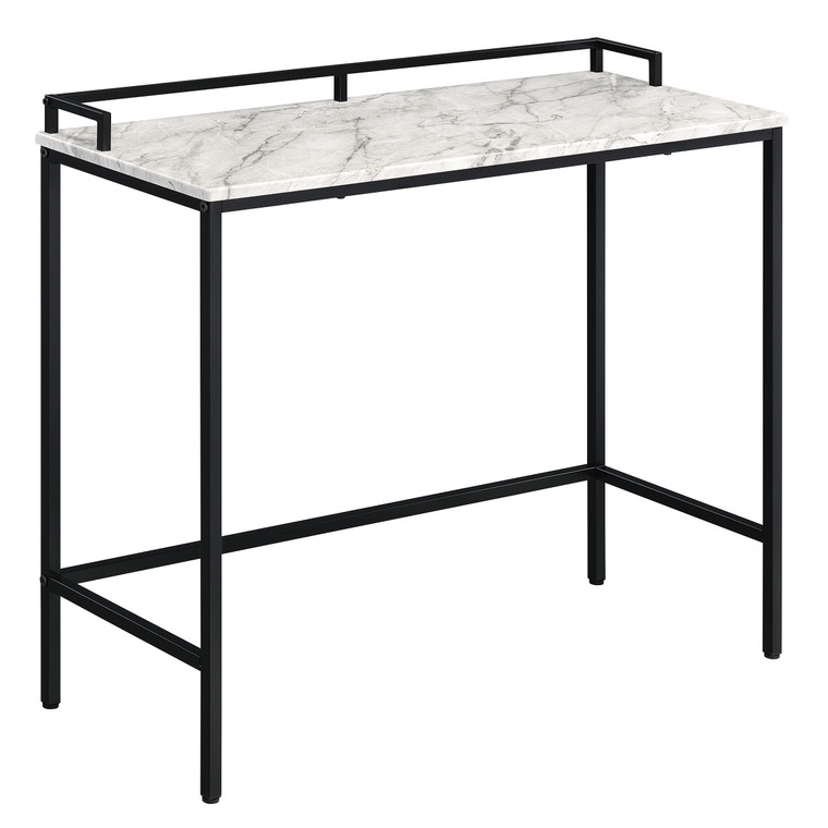 Office Star Brighton Console Table - White/Black BRT-WMBLK