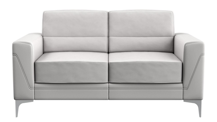 Light Grey Loveseat U6109-LIGHT GRY PVC-LS By Global Furniture