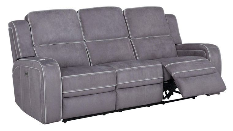 Dark/Light Grey Power Reclining Sofa U8087-JS520-F07 DRK GRY/F06 LT GRY WELT-PRS By Global Furniture