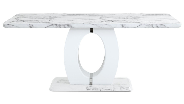 White Marble Dining Table D894DT By Global Furniture