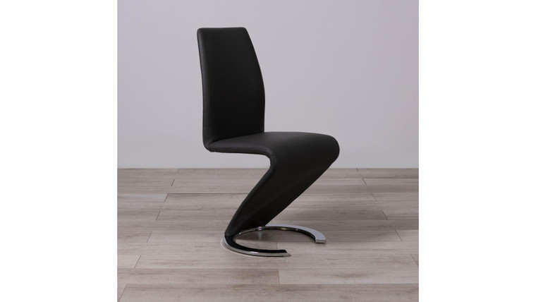 Black PU Dining Chair D9002DC-BLK By Global Furniture