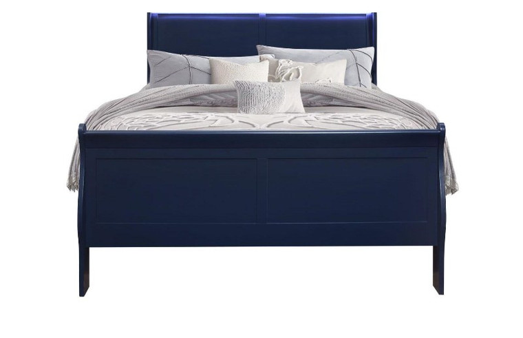 Charlie Blue Full Bed CHARLIE-BLUE-FB By Global Furniture