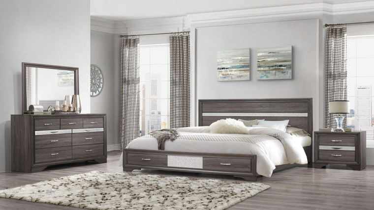 Seville Grey Queen Bedroom Set SEVILLE - QBG By Global Furniture