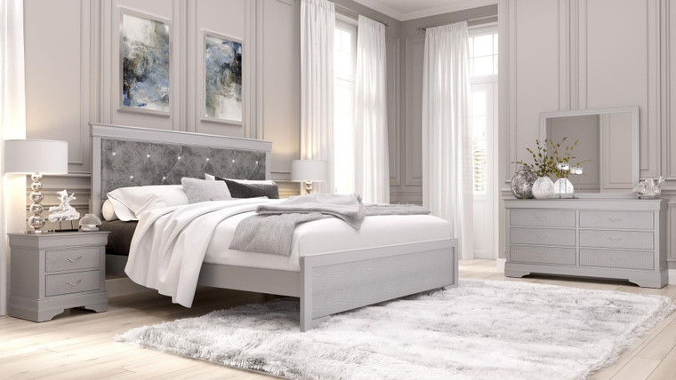 Verona Silver Queen Bedroom Set VERONA - QBG By Global Furniture