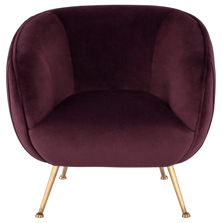 Nuevo Sofia Occasional Chair - Mulberry/Gold HGDH111