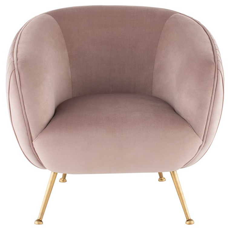 Nuevo Sofia Occasional Chair - Blush/Gold HGDH130