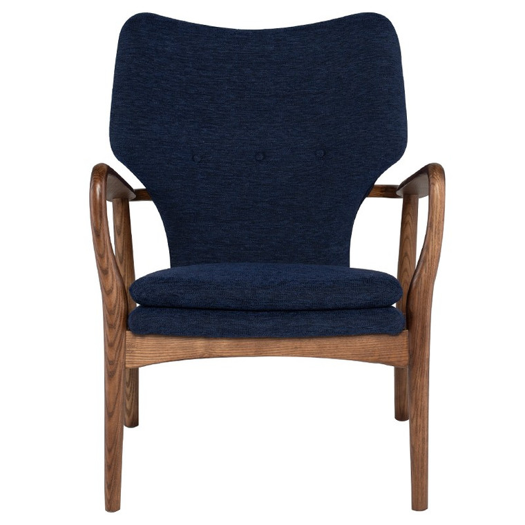 Nuevo Patrik Occasional Chair - True Blue/Walnut HGEM886