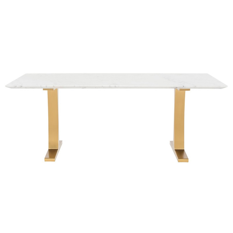 Nuevo Toulouse Dining Table - White/Gold HGNA482