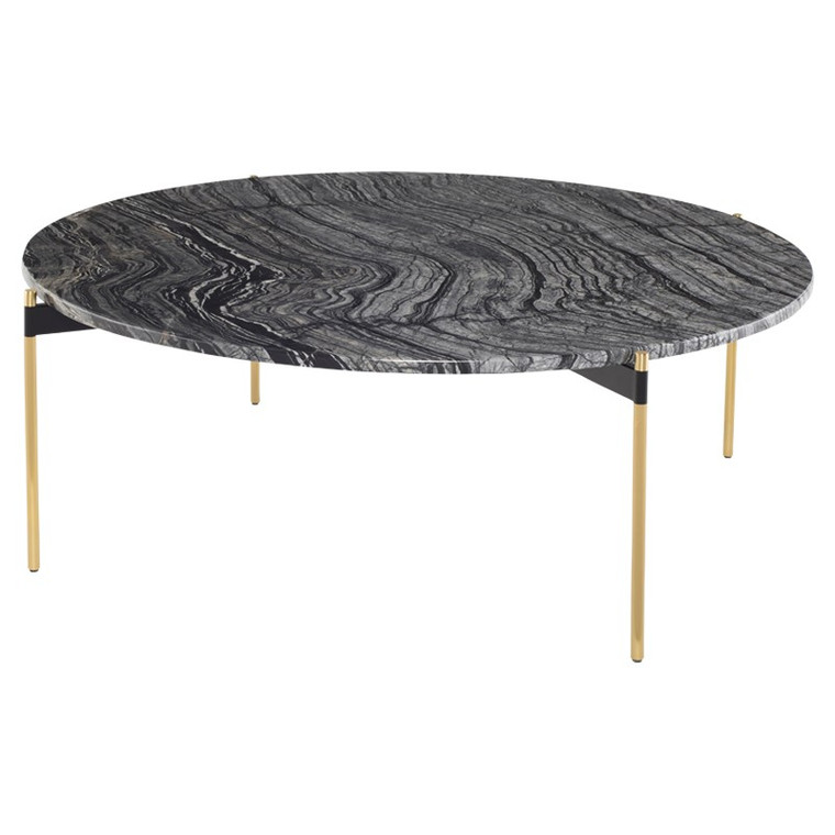 Nuevo Pixie Coffee Table - Black Wood Vein/Gold HGNA495