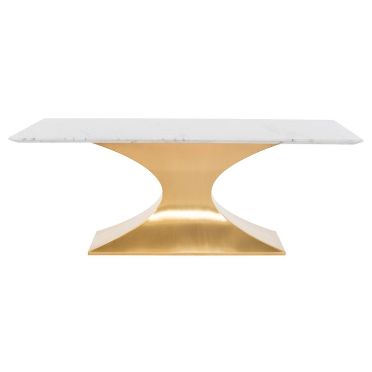 Nuevo Praetorian Dining Table - White/Gold HGNA561
