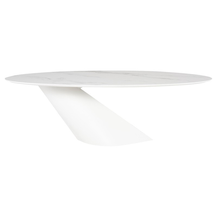 Nuevo Oblo Dining Table - White/White HGNE283