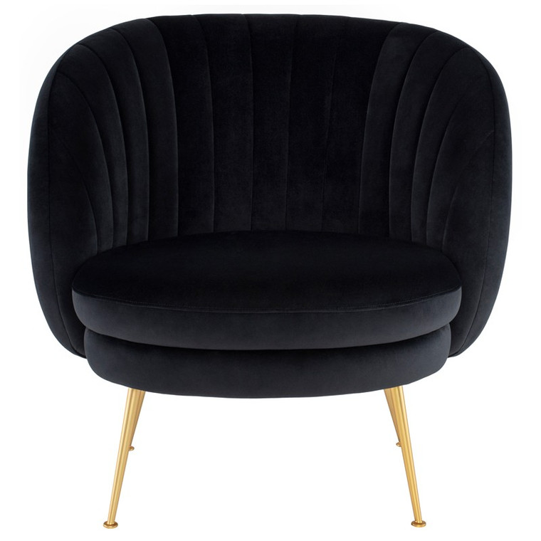 Nuevo Sebastian Occasional Chair - Black/Gold HGSC448