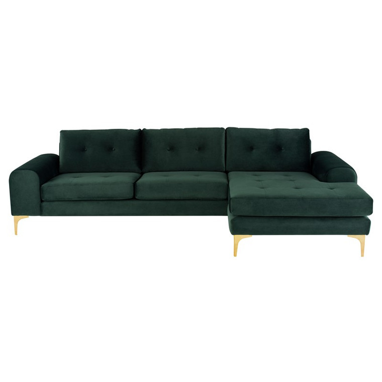 Nuevo Colyn Sectional - Emerald Green/Gold HGSC507