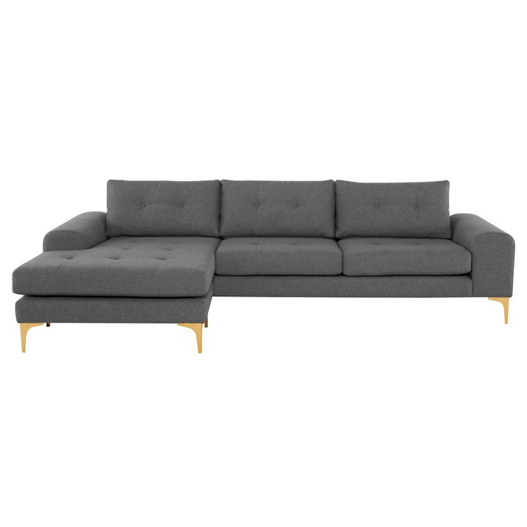 Nuevo Colyn Sectional - Shale Grey/Gold HGSC508