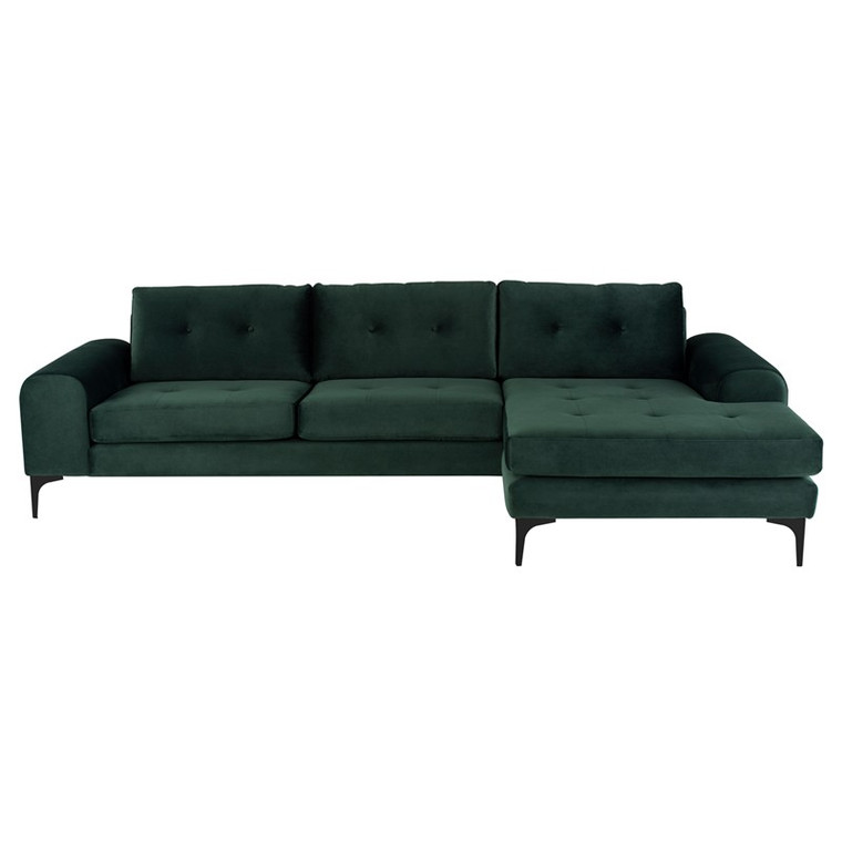 Nuevo Colyn Sectional - Emerald Green/Black HGSC512