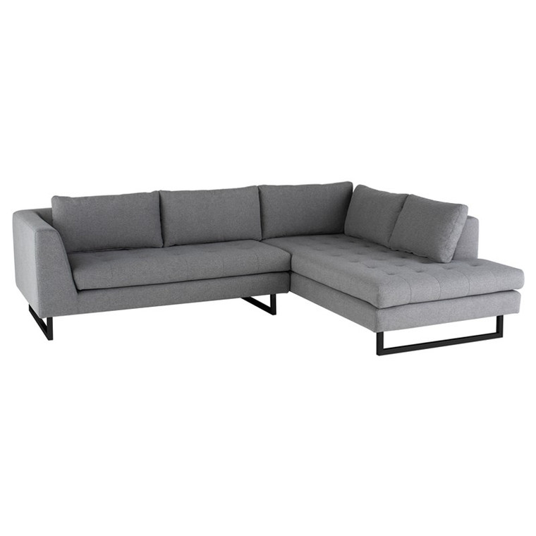 Nuevo Janis Sectional - Shale Grey/Black HGSC533