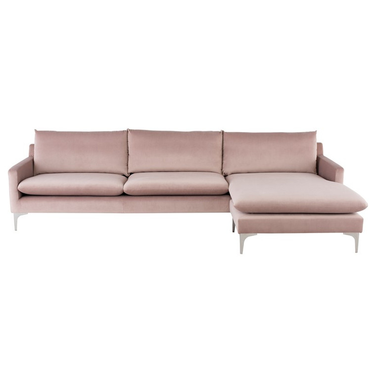 Nuevo Anders Sectional - Blush/Silver HGSC573